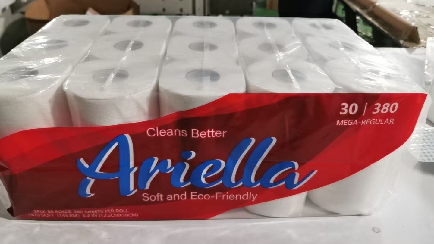 Real Ariella 30-roll toilet tissue pack photographed from the front